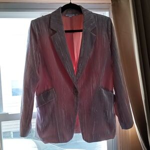 Chico's Pink Crushed Velvet Blazer Size 0